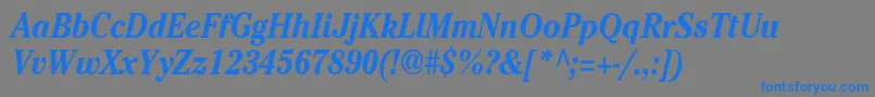 Cheltenhamcndbi Font – Blue Fonts on Gray Background