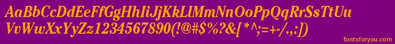 Cheltenhamcndbi Font – Orange Fonts on Purple Background