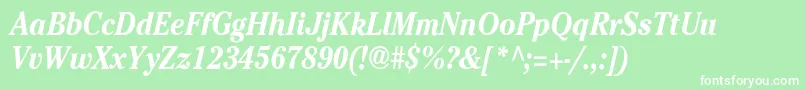 Cheltenhamcndbi Font – White Fonts on Green Background