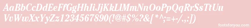 Cheltenhamcndbi Font – White Fonts on Pink Background