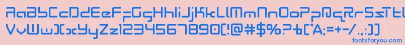 Radiospace Font – Blue Fonts on Pink Background