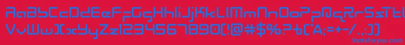 Шрифт Radiospace – синие шрифты на красном фоне