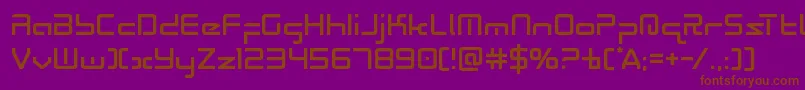 フォントRadiospace – 紫色の背景に茶色のフォント