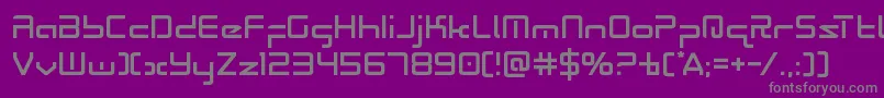 Fonte Radiospace – fontes cinzas em um fundo violeta