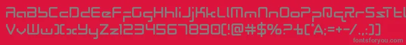 Radiospace Font – Gray Fonts on Red Background
