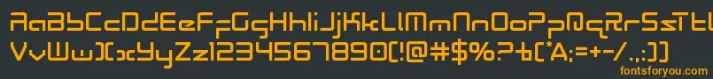 Radiospace Font – Orange Fonts on Black Background
