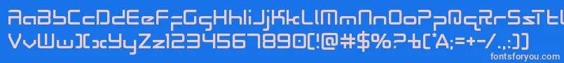 フォントRadiospace – ピンクの文字、青い背景