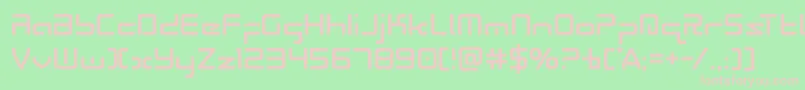 Radiospace Font – Pink Fonts on Green Background