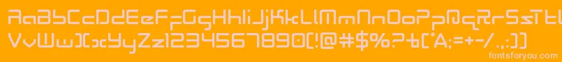Radiospace Font – Pink Fonts on Orange Background