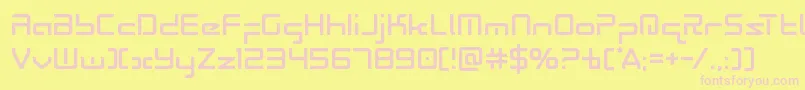 Radiospace Font – Pink Fonts on Yellow Background