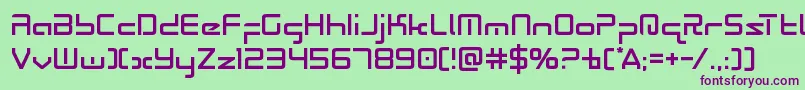 Radiospace Font – Purple Fonts on Green Background