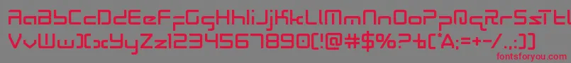 Radiospace Font – Red Fonts on Gray Background