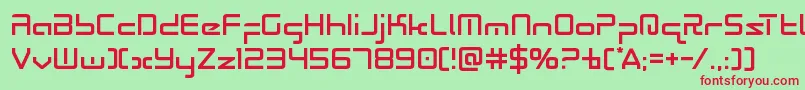 Radiospace Font – Red Fonts on Green Background