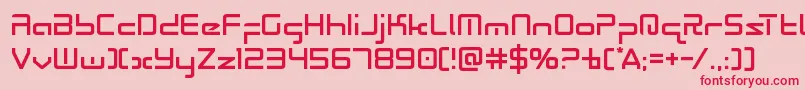 Radiospace Font – Red Fonts on Pink Background