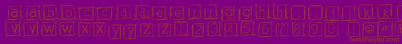 Alphabitssquared Font – Brown Fonts on Purple Background