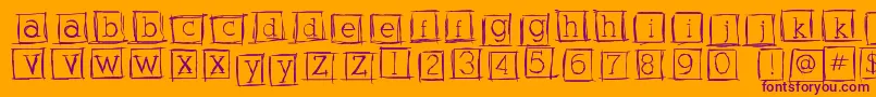 Alphabitssquared Font – Purple Fonts on Orange Background