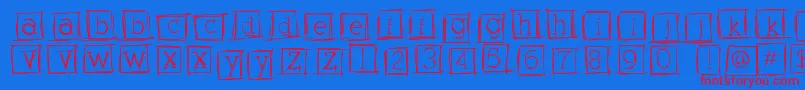 Alphabitssquared Font – Red Fonts on Blue Background