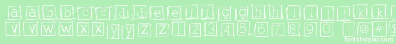 Alphabitssquared-Schriftart – Weiße Schriften auf grünem Hintergrund