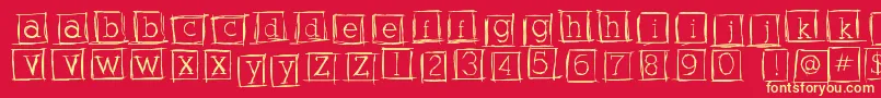 Alphabitssquared Font – Yellow Fonts on Red Background