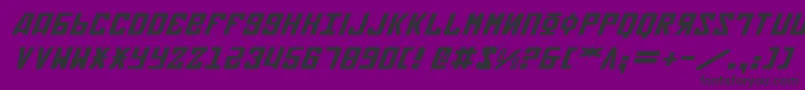 SovietExpandedItalic Font – Black Fonts on Purple Background