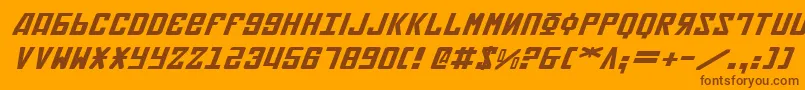 SovietExpandedItalic Font – Brown Fonts on Orange Background