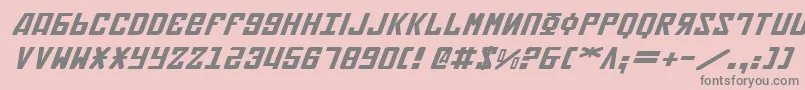 SovietExpandedItalic Font – Gray Fonts on Pink Background