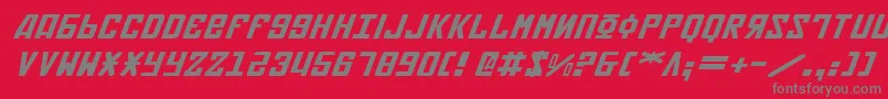 SovietExpandedItalic Font – Gray Fonts on Red Background