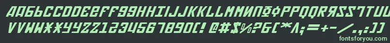 SovietExpandedItalic Font – Green Fonts on Black Background