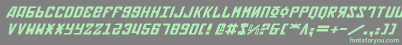 SovietExpandedItalic Font – Green Fonts on Gray Background