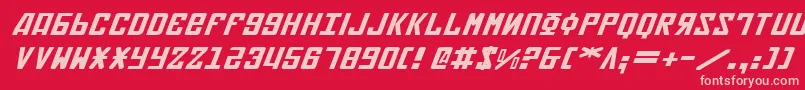 SovietExpandedItalic Font – Pink Fonts on Red Background