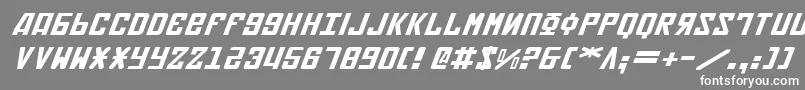 フォントSovietExpandedItalic – 灰色の背景に白い文字
