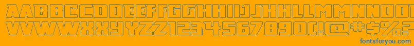 Шрифт BroadDaylight – синие шрифты на оранжевом фоне