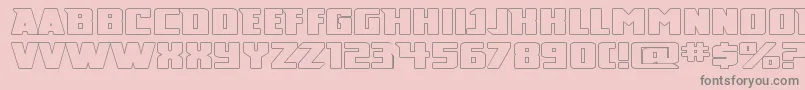 Fonte BroadDaylight – fontes cinzas em um fundo rosa