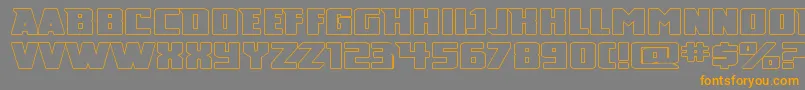 BroadDaylight-Schriftart – Orangefarbene Schriften auf grauem Hintergrund