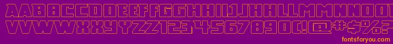 BroadDaylight Font – Orange Fonts on Purple Background