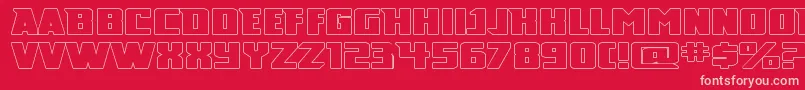 fuente BroadDaylight – Fuentes Rosadas Sobre Fondo Rojo