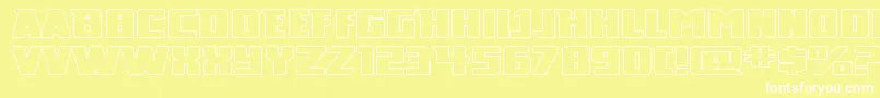 BroadDaylight Font – White Fonts on Yellow Background