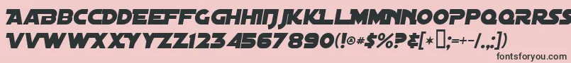 DistantGalaxyAlternateItalic Font – Black Fonts on Pink Background