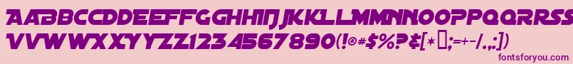 DistantGalaxyAlternateItalic Font – Purple Fonts on Pink Background