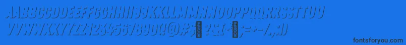 ZingrustdemoSh1 Font – Black Fonts on Blue Background