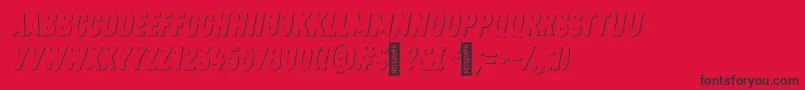 ZingrustdemoSh1 Font – Black Fonts on Red Background