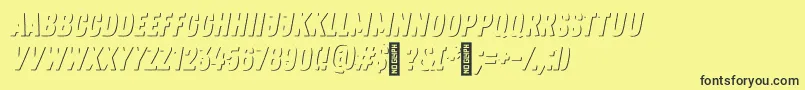 ZingrustdemoSh1 Font – Black Fonts on Yellow Background
