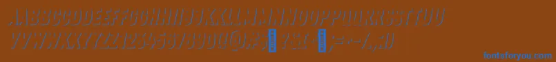 Шрифт ZingrustdemoSh1 – синие шрифты на коричневом фоне