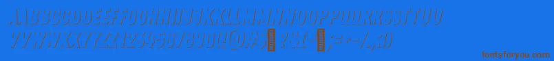 ZingrustdemoSh1 Font – Brown Fonts on Blue Background