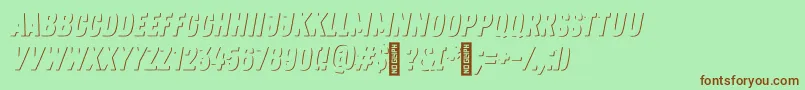 ZingrustdemoSh1 Font – Brown Fonts on Green Background