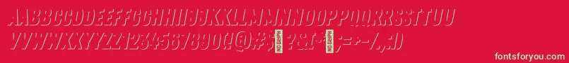 ZingrustdemoSh1 Font – Green Fonts on Red Background