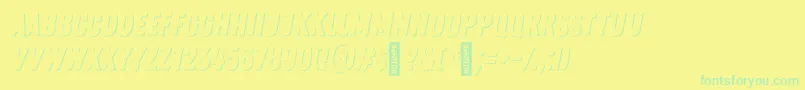 ZingrustdemoSh1 Font – Green Fonts on Yellow Background