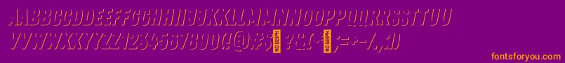 ZingrustdemoSh1 Font – Orange Fonts on Purple Background