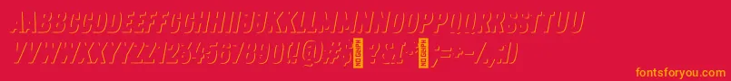 ZingrustdemoSh1 Font – Orange Fonts on Red Background