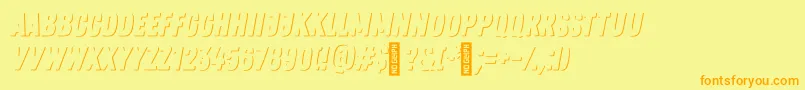 ZingrustdemoSh1 Font – Orange Fonts on Yellow Background